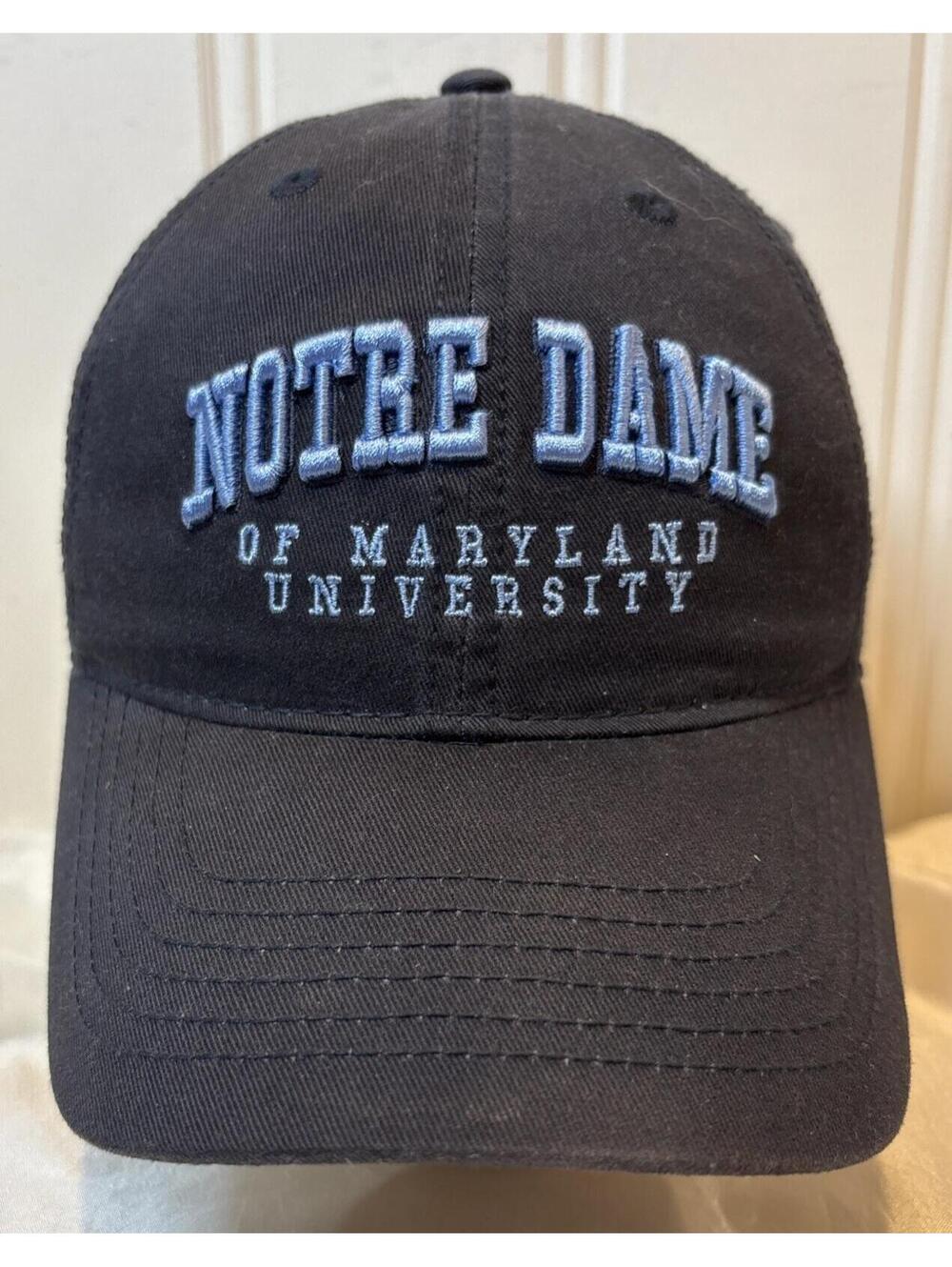 NDMU Notre Dame of Maryland University Gators Navy Blue Legacy Hat Cap Great Con